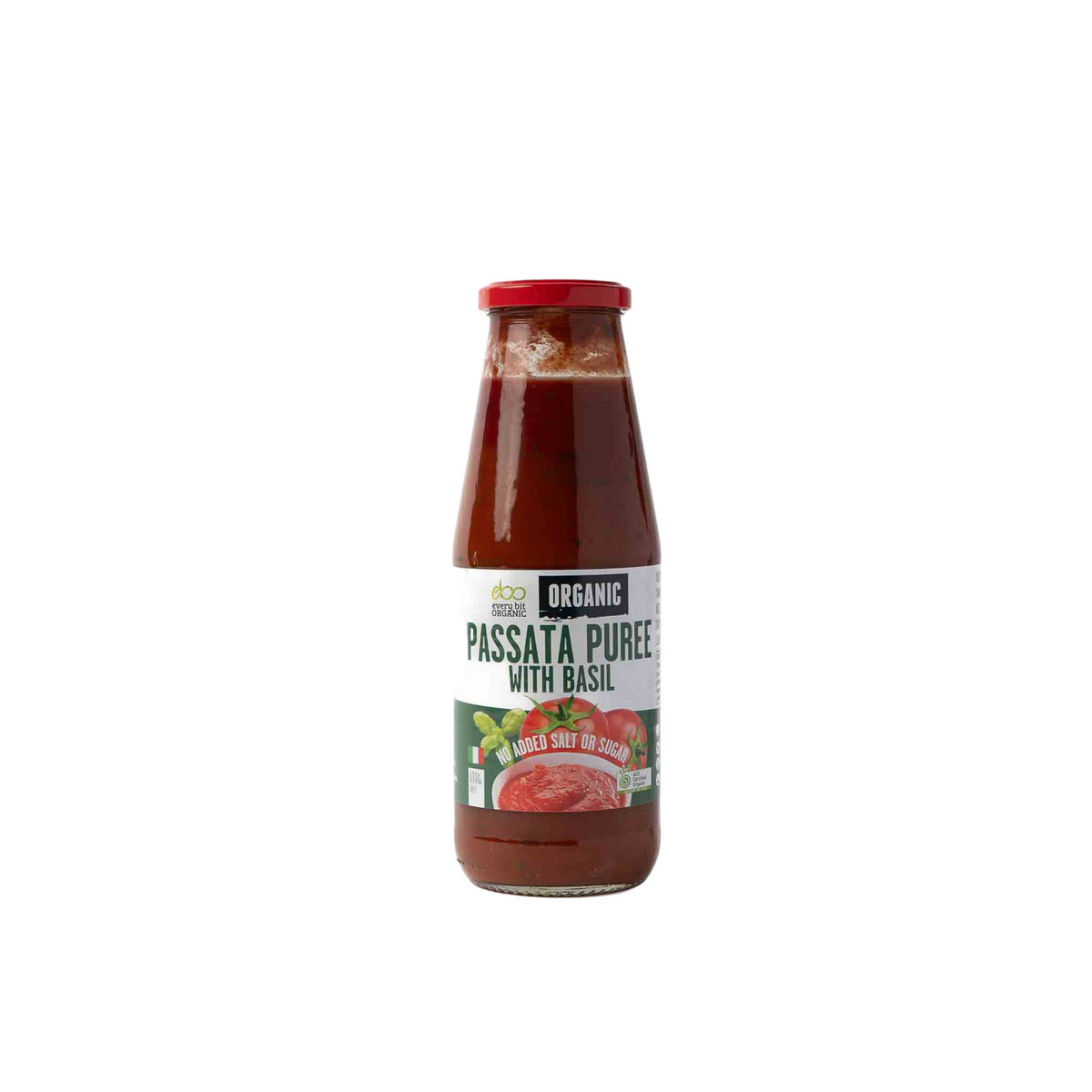Organic Passata Puree with Basil 680g – Every Bit Organic